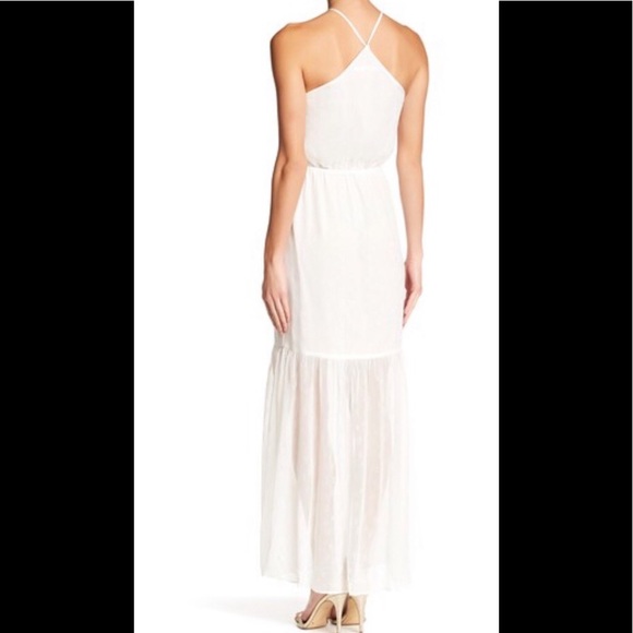 Ali & Jay White Halter Gown Maxi Summer Dress Size M - Picture 2 of 8